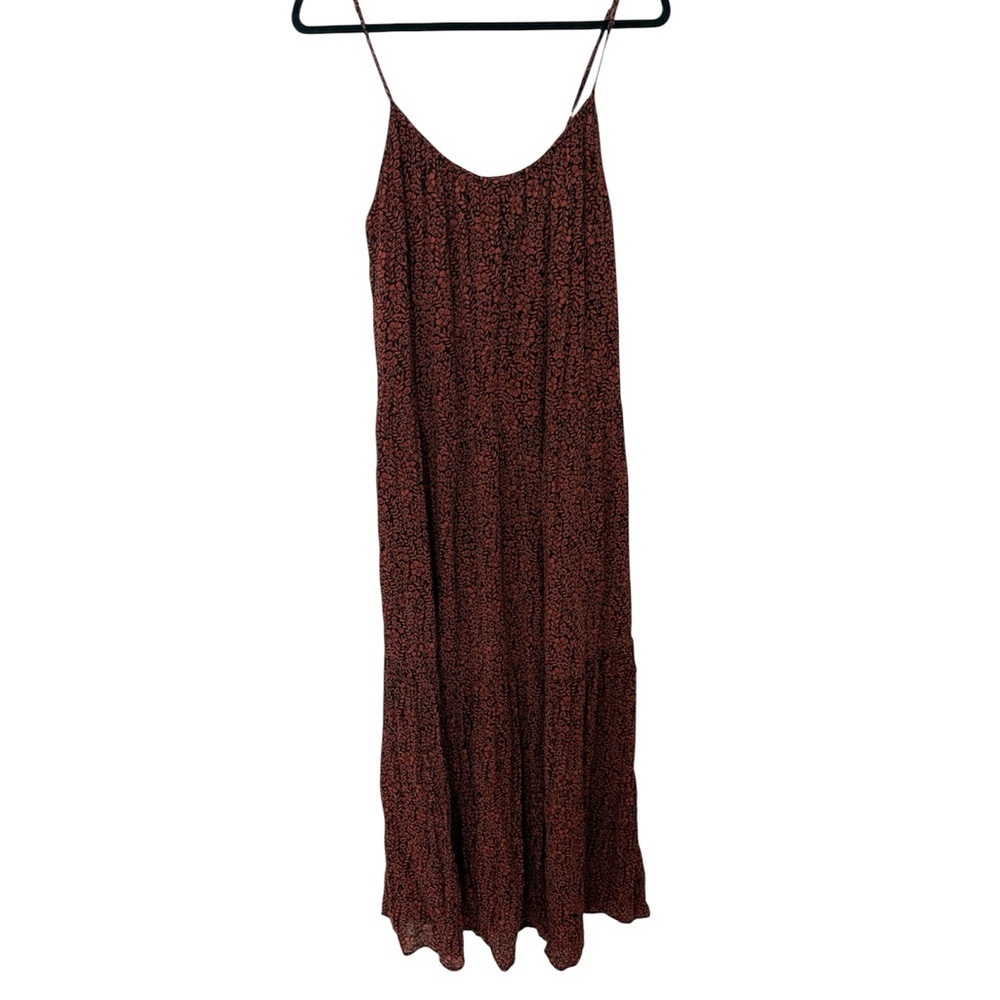 Gentle Fawn Spaghetti Strap Red Patterned Dress